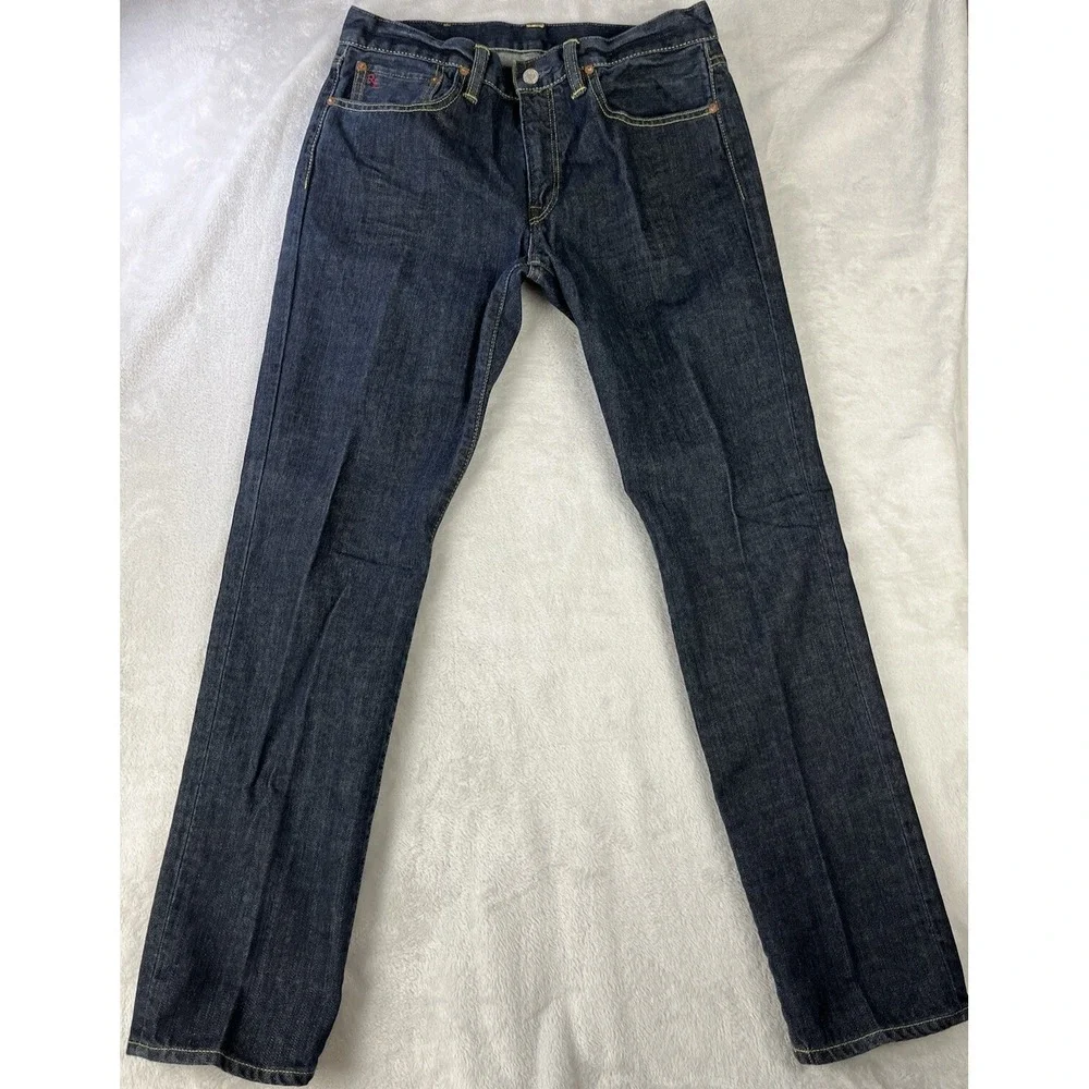 VTG POLO RALPH LAUREN Jeans Men 33x30 Black 381 Slim Fit Final Destination USA